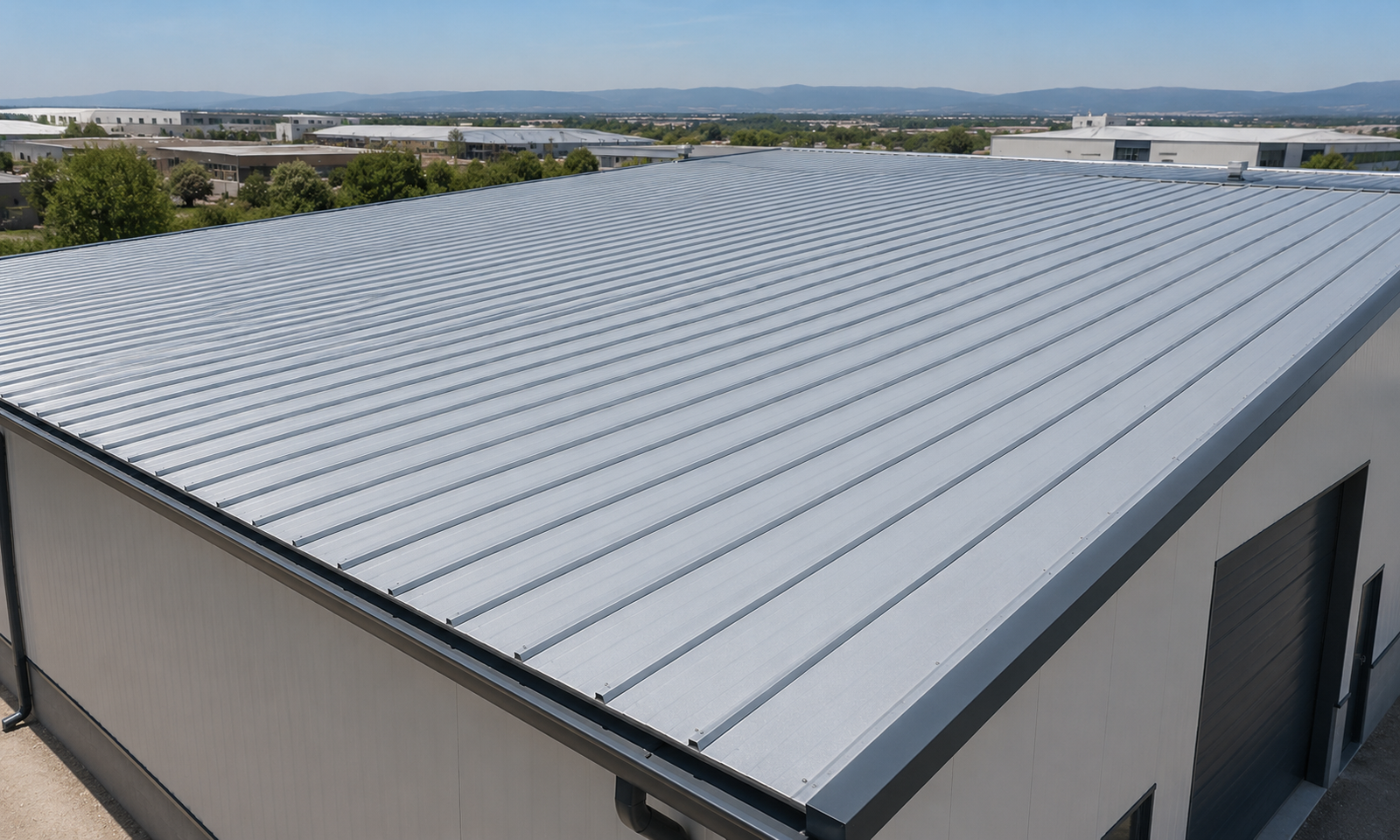 Cubierta industrial de panel sándwich