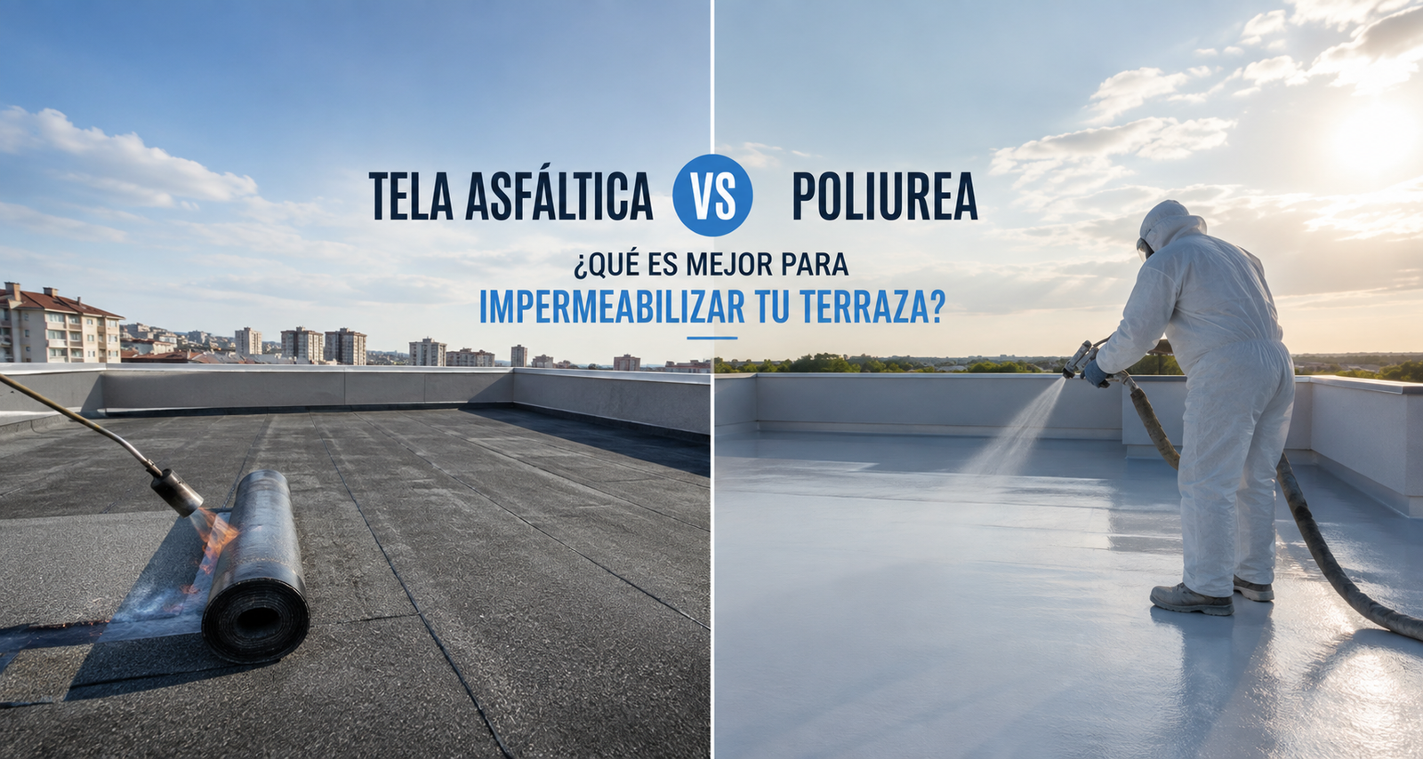Comparativa entre tela asfáltica y poliurea para impermeabilización