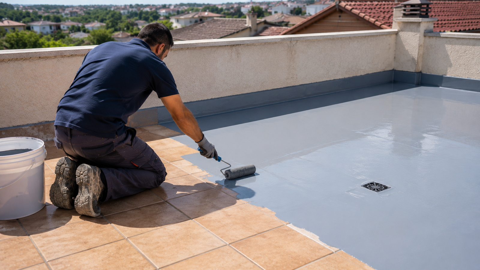 Impermeabilización de una terraza sobre el pavimento existente sin levantar las baldosas