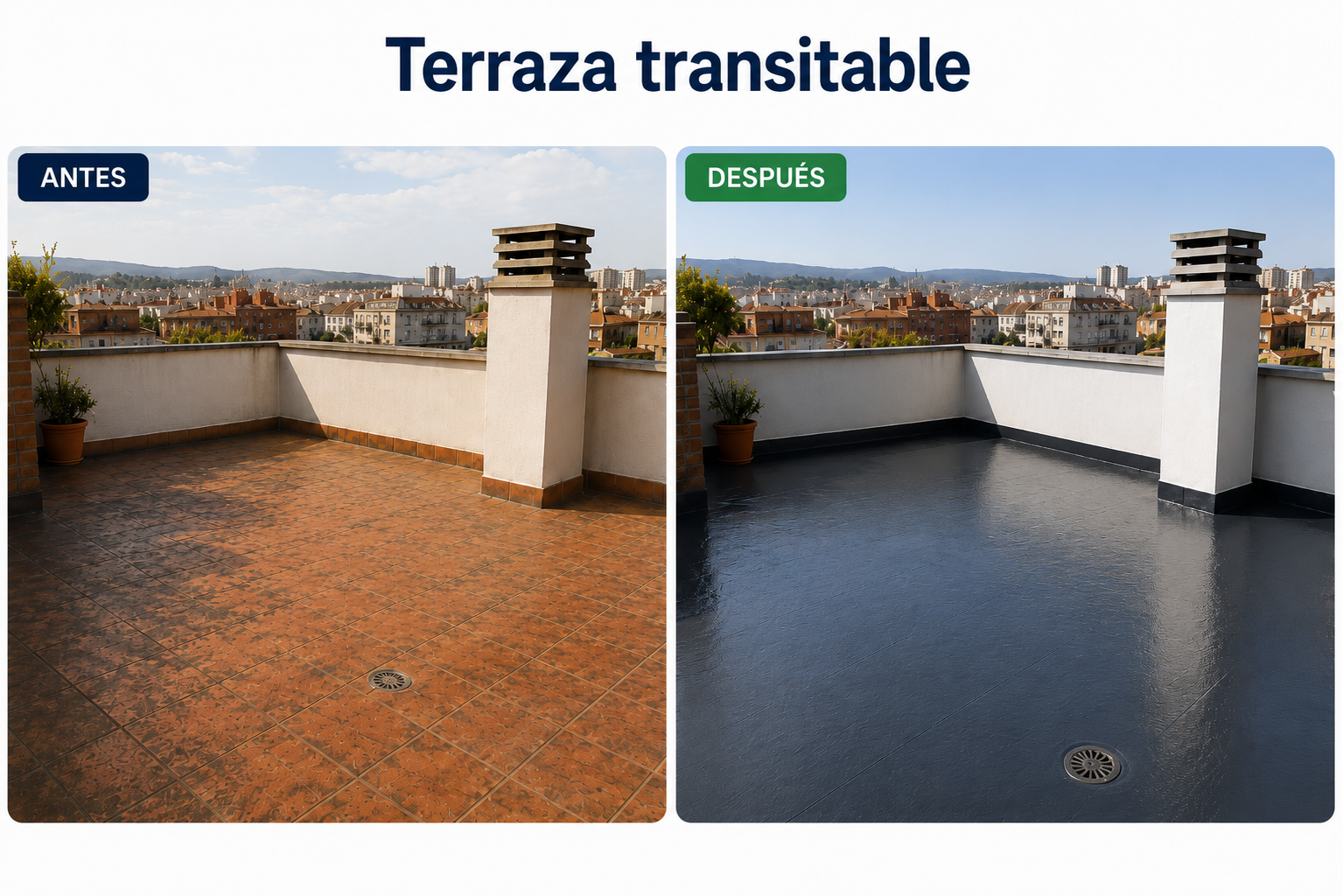 Impermeabilización de cubierta plana